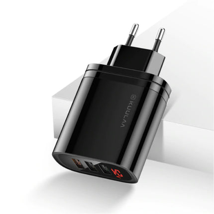 USB Stekkerlader - Quick Charge 3.0 Muur Oplader Wallcharger AC Thuislader Adapter Zwart