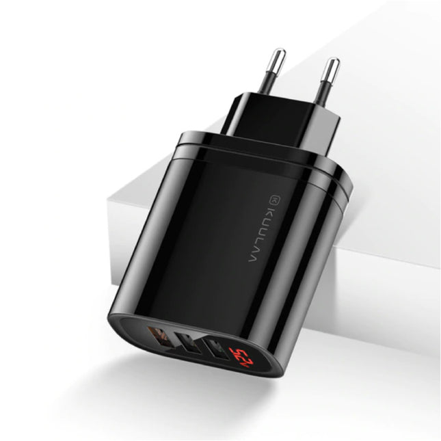 USB Stekkerlader - Quick Charge 3.0 Muur Oplader Wallcharger AC Thuislader Adapter Zwart