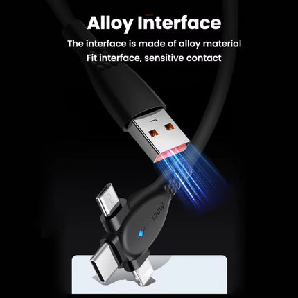 3 in 1 USB-C Oplaadkabel - iPhone Lightning / USB-C / Micro-USB - 1.5 Meter Oplader Data Kabel - Wit