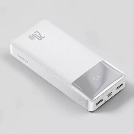 Powerbank 30.000mAh met 3 Oplaadpoorten  - 20W PD Externe Noodaccu LED Display Batterij Oplader Charger Wit