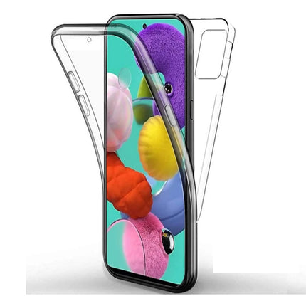 Samsung Galaxy A51 Full Body 360° Hoesje - Volledige Bescherming Transparant TPU Silicone Case + PET Screenprotector