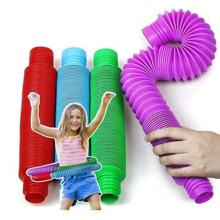 100-Pack Pop It Buis Noodle String - Rekbaar Fidget Anti Stress Speelgoed Bubble Toy Siliconen Noodles Willekeurige Kleur