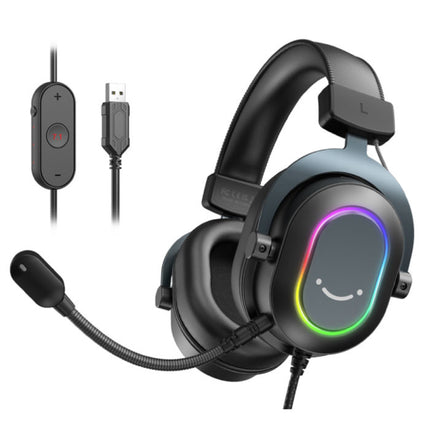 RGB Gaming Headset - Voor PS4/XBOX/Switch/PC 7.1 Surround Sound - Headphones Koptelefoon  met Microfoon Zwart