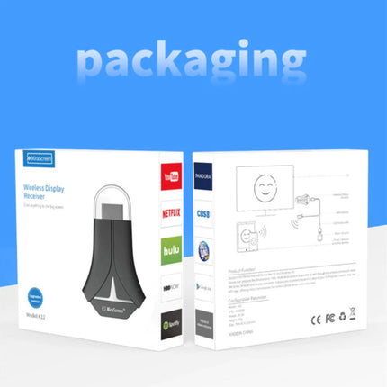 MiraScreen K12 Miracast TV Stick HD Cast HDMI 5G WiFi Receiver Scherm Ontvanger iPhone & Android