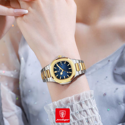 Luxe Vierkant Kwarts Horloge - 3 ATM Waterdicht Lichtgevend Heren Dames Unisex Roestvrij Staal - Zilver Wit