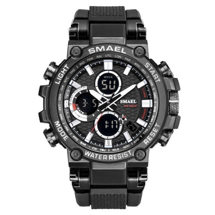 Militair Sport Horloge met Digitale Wijzerplaten voor Heren - Multifunctioneel Polshorloge Schokbestendig 5 Bar Waterdicht Zwart