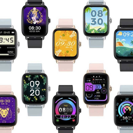 P28 Smartwatch Siliconen Bandje Fitness Sport Activity Tracker Horloge Android iOS Goud