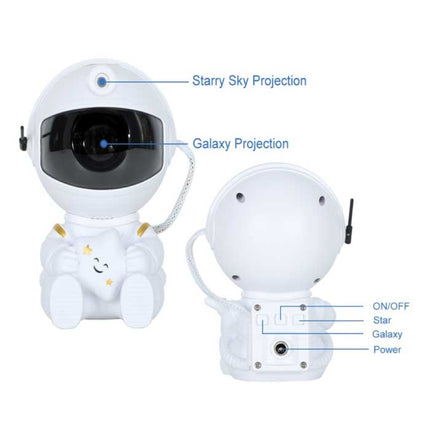 Astronaut met Ster - Sterren Ruimte Projector met Afstandsbediening - Sterrenhemel Sfeerlamp Zwart