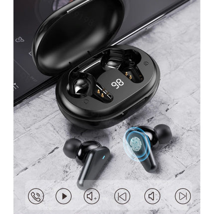 Draadloze Oortjes - TWS Oordopjes Bluetooth 5.0  Wireless Ear Buds Earphones Oortelefoon Zwart