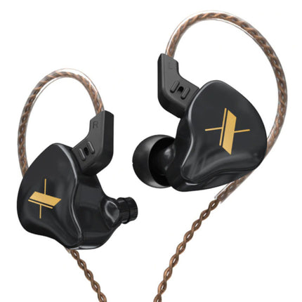 EDX 1DD Oordopjes - 3.5mm AUX Oortjes Noise Control Volumebeheer Wired Earphones Oortelefoon Zwart