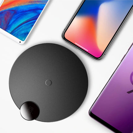 Qi Universele Draadloze Oplader 10W LED Display Wireless Charging Pad Blauw