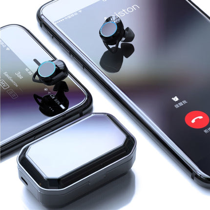 G02 TWS Draadloze Smart Touch Control Oortjes Bluetooth 5.0 Ear Wireless Buds 3300mAh Powerbank Earphones Earbuds Zwart