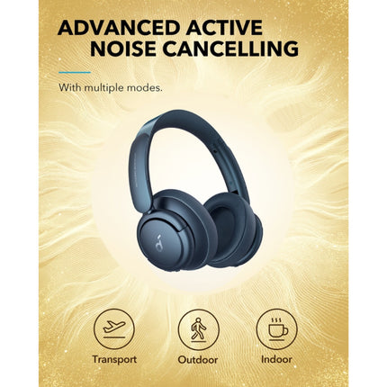 Life Q35 Draadloze Koptelefoon Headset - LDAC Wireless ANC Headphones Stereo Studio Blauw