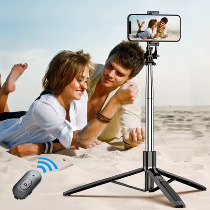Q05 Selfie Stick Tripod - Intrekbare Vlog Statief Selfiestick - Zwart