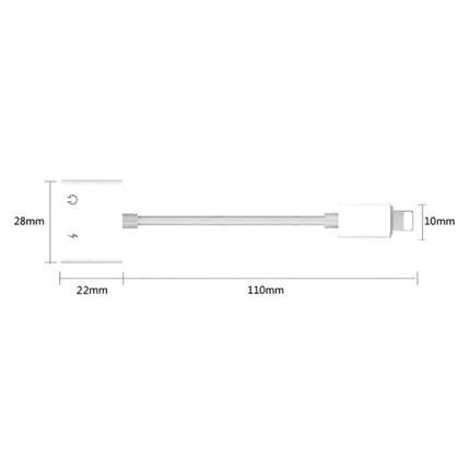 iPhone Lightning Oplader & Audio Splitter - Headphone Adapter en 8-pin Oplader Wit