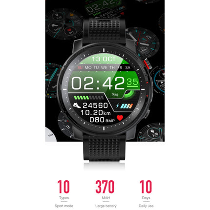 Sport Smartwatch met Hartslagmeter -  Fitness Sport Activity Tracker Siliconen Bandje Horloge iOS Android Rood