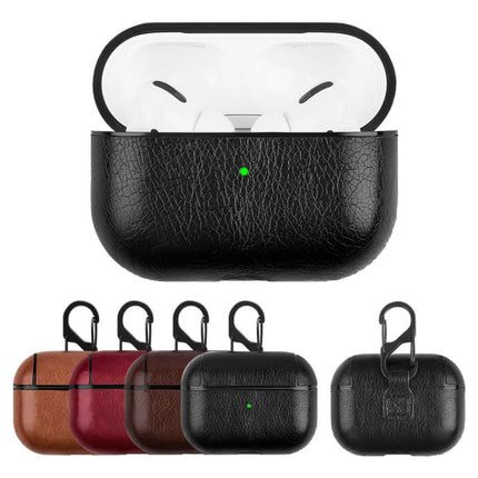 Leren Luxe Hoesje voor AirPods Pro - Leather Skin AirPod Case Cover - Bruin