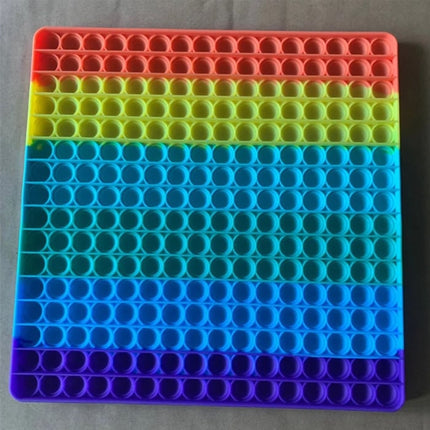 XXXL Pop It - 400mm Extra Extra Groot Fidget Anti Stress Speelgoed Bubble Toy Siliconen Vierkant Regenboog