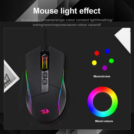 Lonewolf G105 Gaming Muis -  8000 DPI - RGB Optisch Ergonomisch Programmeerbaar - Zwart