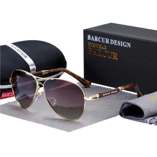 Spiegel Zonnebril - Titanium Legering Pilotenbril met UV400 en Polarisatie Filter voor Mannen en Vrouwen - Bruin