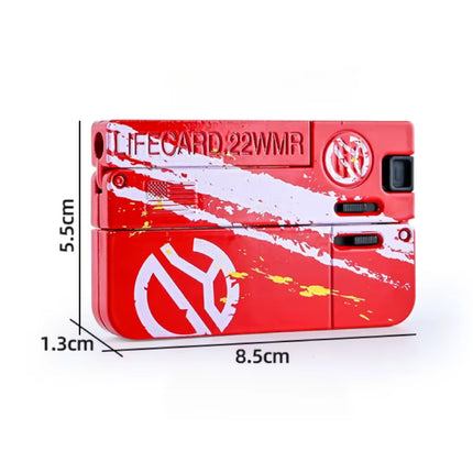 Lifecard Vouwbaar Soft Bullet Pistool - Speelgoed Shell Geweer - Zwart Blauw Rood