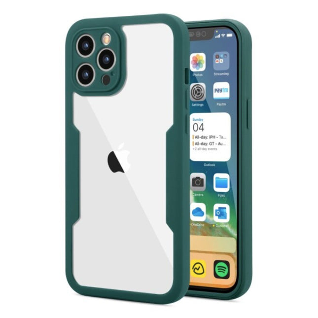 iPhone 13 Pro Max 360°  Full Cover - Full Body Case Hoesje + Screenprotector Groen
