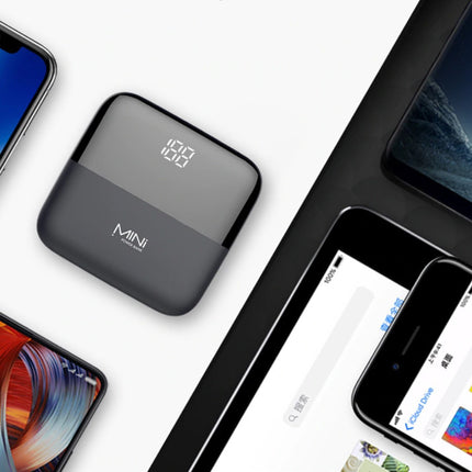 Dual 2x USB Poort Mini Powerbank 10.000mAh - LED Display Externe Noodaccu Batterij Oplader Charger Roze