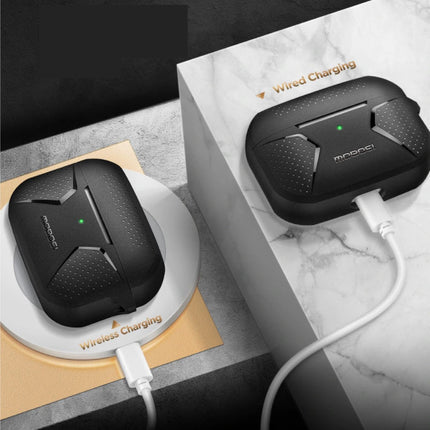Shockproof Hoesje voor AirPods Pro met Karabijnhaak - AirPod Case Cover Skin - Zwart