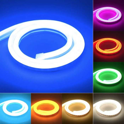 Neon LED Strip 1 Meter - Flexibele Verlichting Tube met Stekker Adapter 12V Waterdicht Rood