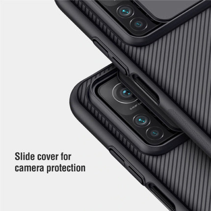 Xiaomi Mi 10T CamShield Hoesje  met Camera Slider - Shockproof Case Cover Cas TPU Zwart