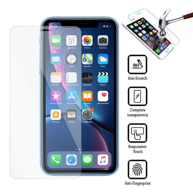 iPhone XR Screen Protector Tempered Glass Film Gehard Glas Glazen