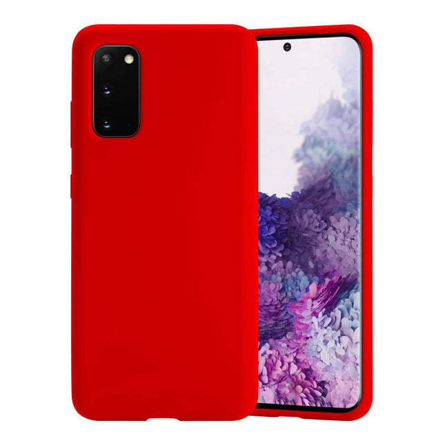 Samsung Galaxy M21 Silicone Hoesje - Zachte Matte Case Liquid Cover Rood