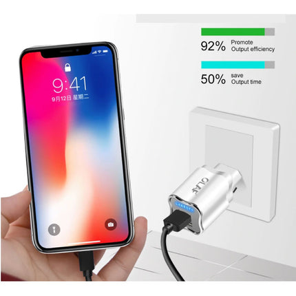 Dual 2x Port USB Stekkerlader - 2.1A Muur Oplader Wallcharger AC Thuislader Adapter Wit