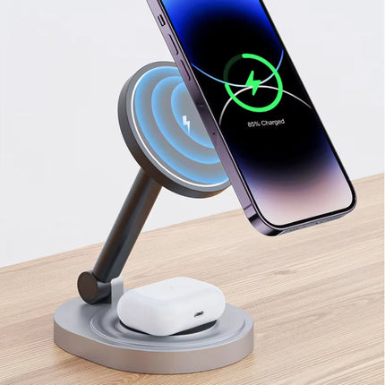 3 in 1 Magnetisch Oplaadstation - Compatibel met Apple iPhone / iWatch / AirPods -  Charging Dock 15W Oplader - Zwart