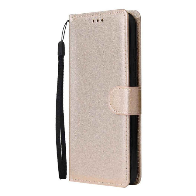 Xiaomi Redmi Note 8 Leren Flip Case Portefeuille - PU Leer Wallet Cover Cas Hoesje Goud