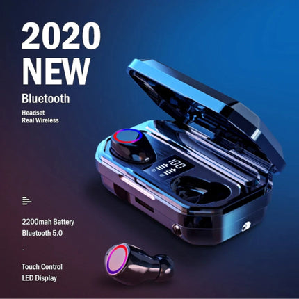 TWS Draadloze Oortjes - 2200mAh Powerbank Smart Touch Control Bluetooth 5.0 Ear Wireless Buds Earphones Earbuds Oortelefoon 