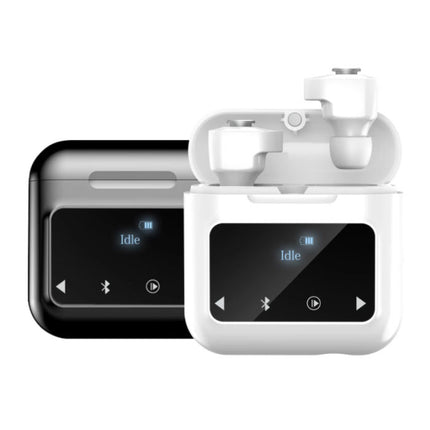 K1 3-in-1 Draadloze Oortjes + Media Speler/Powerbank Touch Bediening TWS Bluetooth 5.0 Wireless Earphones Muziek Oortelefoon Zwart