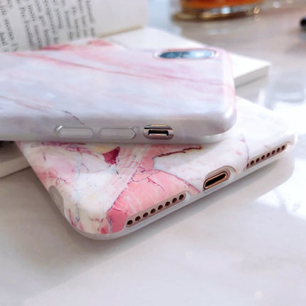 iPhone XS Max Hoesje Marmer Textuur - Shockproof Glossy Case Graniet Cover Cas TPU 