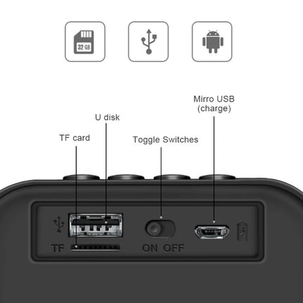 Draadloze Luidspreker Externe Speaker Wireless Bluetooth 4.2 Speaker Soundbar Box Oranjeblauw