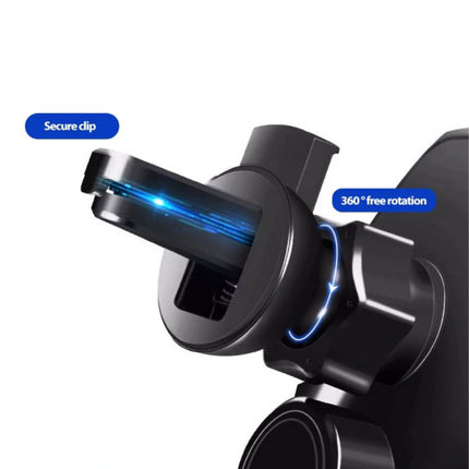 10W Draadloze Qi Autolader - Airvent Clip Oplader Universeel Wireless Car Charging Pad Rood