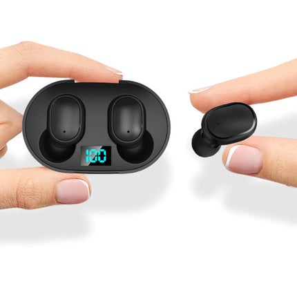 E6S Draadloze Oortjes - Touch Control Oordopjes TWS Bluetooth 5.0 Earphones Earbuds Oortelefoon Zwart