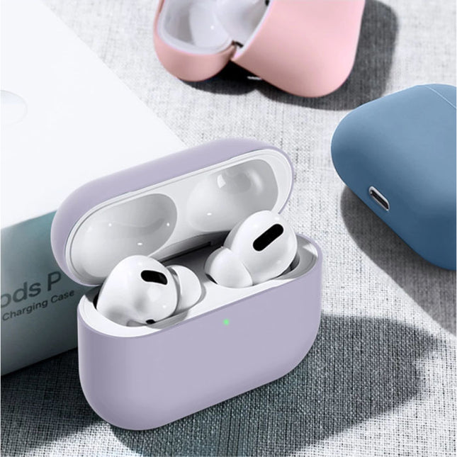 Flexibel Hoesje voor AirPods Pro - Silicone Skin AirPod Case Cover Soepel - Donkerroze