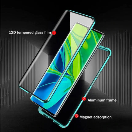 Xiaomi Redmi Note 7 Pro Magnetisch 360° Hoesje met Tempered Glass - Full Body Cover Hoesje + Screenprotector Blauw