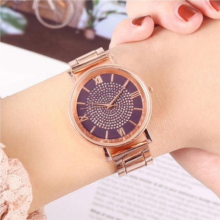 Horloge Luxe Dames - Anoloog Kwarts Uurwerk voor Vrouwen Paars