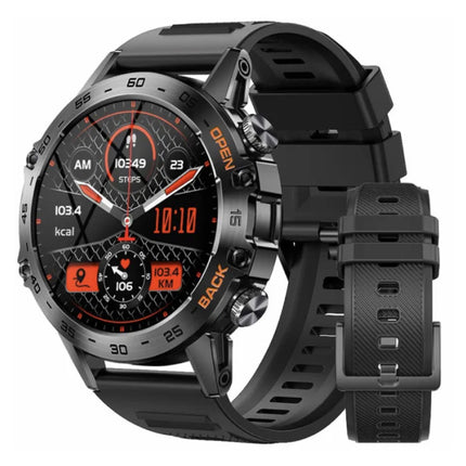 Smartwatch - Gezondheid Monitor Sport Tracker Horloge iOS Android - Silicoon Bandje - Zwart