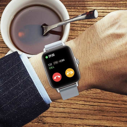 P28 Smartwatch Siliconen Bandje Fitness Sport Activity Tracker Horloge Android iOS Zwart