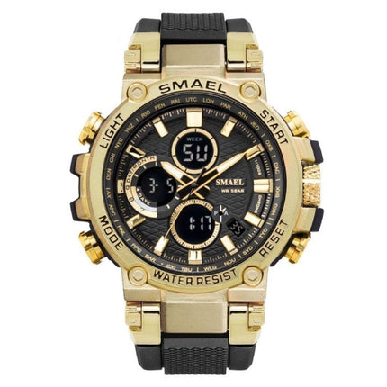 Militair Sport Horloge met Digitale Wijzerplaten voor Heren - Multifunctioneel Polshorloge Schokbestendig 5 Bar Waterdicht Zwart