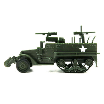 1:72 M3A1 Half-Track Jeep Bouwkit - Amerikaanse Leger Wagen Plastic Hobby Doe-het-zelf Model Groen