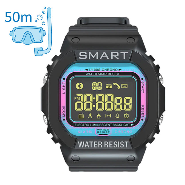 MK22 Waterdichte Sport Smartwatch Fitness Activity Tracker Smartphone Horloge iOS Android iPhone Samsung Huawei Blauw