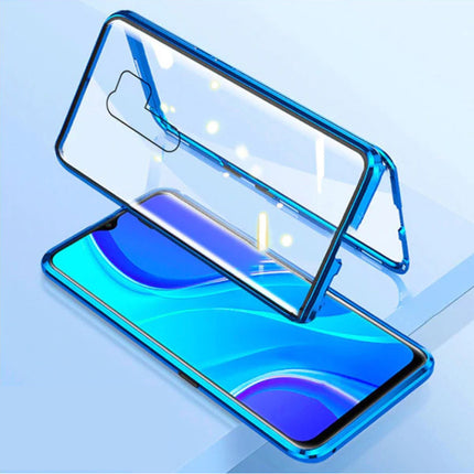 Xiaomi Mi 6 Magnetisch 360° Hoesje met Tempered Glass - Full Body Cover Hoesje + Screenprotector Blauw